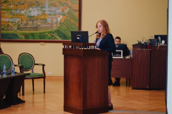 Выступление начальника управления инженерных изысканий Столяровой Натальи Юрьевны